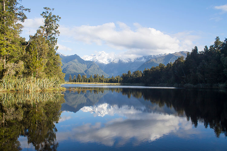 Stunning Reflections of Mount Cook at Lake Matheson, West Coast