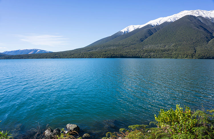 Lake Rotoiti from the Lakeside Track to Whiskey Falls, New Zealand