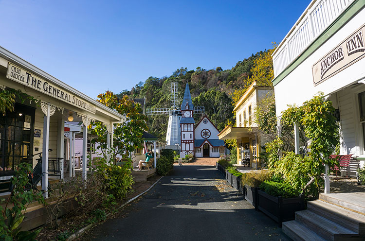 An historic street at Founders Park, Nelson, New Zealand