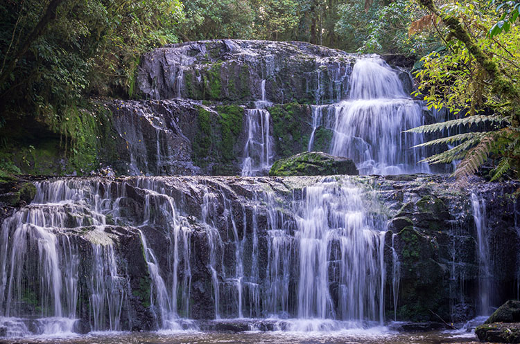 Waterfalls in the Catlins, New Zealand -- Purakaunui Falls