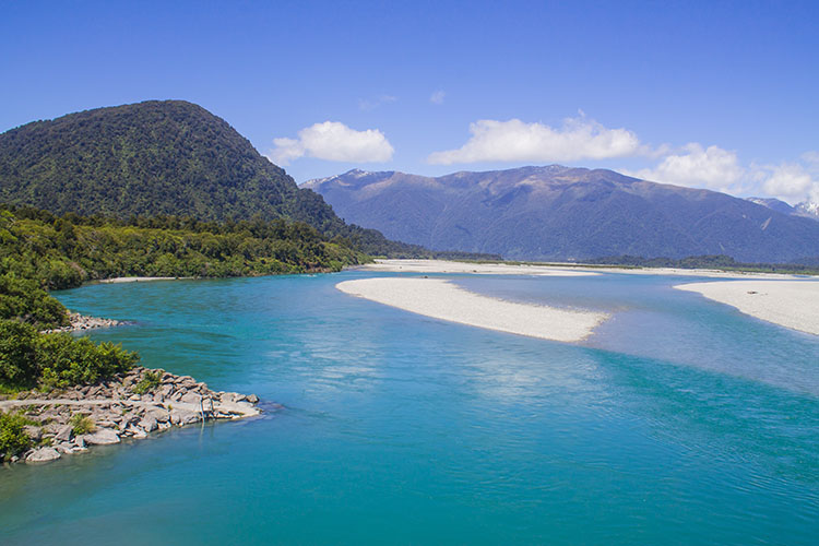 A river view near Haast, New Zealand